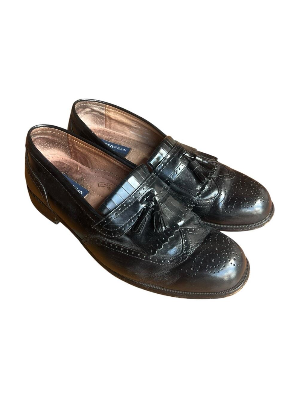 Bostonian Classics First Flex 20370 07087 T11 Tassel Wingtip Loafers Men's 9.5